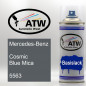 Preview: Mercedes-Benz, Cosmic Blue Mica, 5563: 400ml Sprühdose, von ATW Autoteile West.